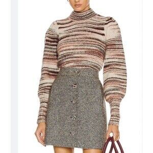 VERONICA BEARD  Women’s Alston Turtleneck Sweater in Multi Alpaca Wool  Size M